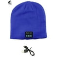 thumbnail image 3 of PULLIMORE Women Men Wireless Bluetooth Smart Beanie Hats Winter Warm Knitted Music Caps with Built-in Headphones Headset Stereo Speakers and Mic (Blue), 3 of 9