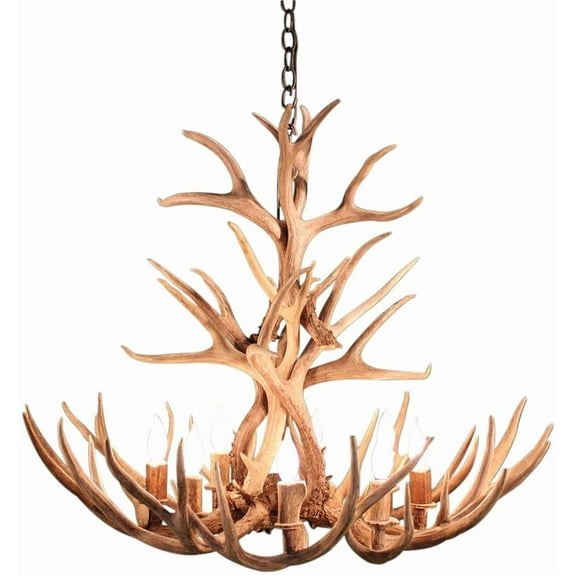 Authentic Mule Deer Antler Chandelier, Customizable