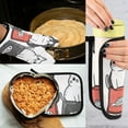 thumbnail image 5 of Yayeee Oven Mitts and Pot Holder Set of 4 Heat Resistant Kitchen Gloves Baking Hot Pad, Black Chubby Cat, 5 of 5