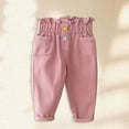 thumbnail image 3 of Avrntaa Kids Casual Workout Jogger Pants for Summer, Solid Elastic Waist Sweatpants with Pocket for 1-8Y, 3 of 7