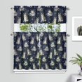 thumbnail image 2 of Dog Print Kitchen Curtains 36 Inch Short - 3 Panel Set, Cute Puppy & Floral Design, Rod Pocket Pet Lover Curtains 100% Polyester, Paw & Bone Pattern for Kitchen, Living Room, Bedroom, Easy Wash, 2 of 6