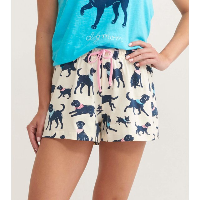 Little Blue House Shorts de Pyjama pour Femmes, Bandana Labs