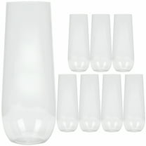 ACDANC 8 Clear Plastic Champagne Flutes Disposable Wine Glasses Bar Cups