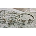 thumbnail image 6 of Better Jewelry Flower .925 Sterling Silver West Indian Bangles (Pair) (Made in USA), 6 of 7