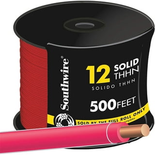 Southwire 55672123 10 Gauge 100 Ft Bulk Spool PVC Jacket Primary Wire, Red  