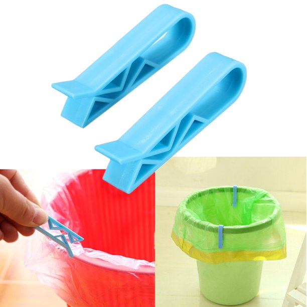 Grtsunsea 2Pcs Home NonSlip Waste Garbage Rubbish Bin Bag Clip Holder