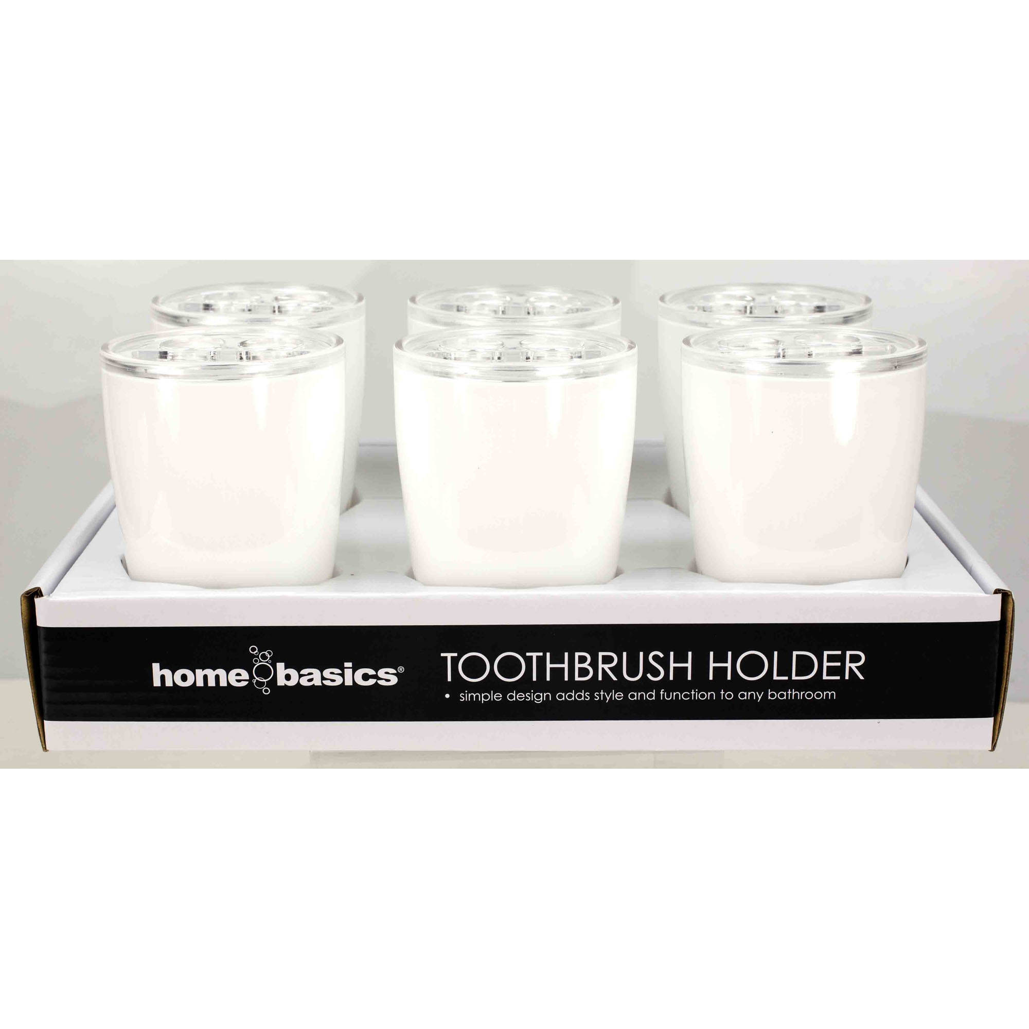 Home Basics Plastic Toothbrush Holder