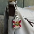 thumbnail image 3 of Rustic Florida State Flag Distressed USA Stainless Steel 1oz Mini Flask Key Chain, 3 of 3