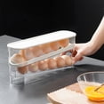 thumbnail image 2 of Promotion!Maojin Rejilla para huevos para refrigerador,bandeja de plástico apilable para huevos,contenedor de almacenamiento de huevos transparente para refrigerador (color transparente), 2 of 8