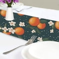 thumbnail image 4 of Yayeee Table Runner 70 inches Long Home Kitchen Dinning Party Decoration, Blue Floral Oranges, 4 of 7