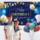 thumbnail image 4 of Pancarta de decoraciones de feliz cumpleaños, azul marino y dorado, letrero de feliz cumpleaños, suministros para fiesta de cumpleaños, fondo fotográfico para fiesta de cumpleaños, recuerdo, niños, hombres, mujeres, celebración JM, 4 of 6