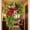 B, variant on QuanTara Double-Sided Bohemian Door Hanging, Spring/Summer Garland with Linen Bow and Green Leaves, Front Porch Decor, Hanging Wreath for Home Entryway