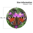 thumbnail image 3 of Fuzoiu Peacock butterfly Print Leather Coasters Set,Drink Coasters Set of 6,for Tabletop Protection, Durable PVC Coasters,Home Décor and Housewarming Gift,Round Shape, 3 of 7