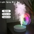thumbnail image 5 of LSLJS Small Personal Desk Fan with Mist Spray, Portable Desktop Table Water Misting Fan with Colorful LED Lights, 3 Speeds Strong Airflow USB Rechargeable Cooling Mister Fan for Office Bedroom Camping, 5 of 5