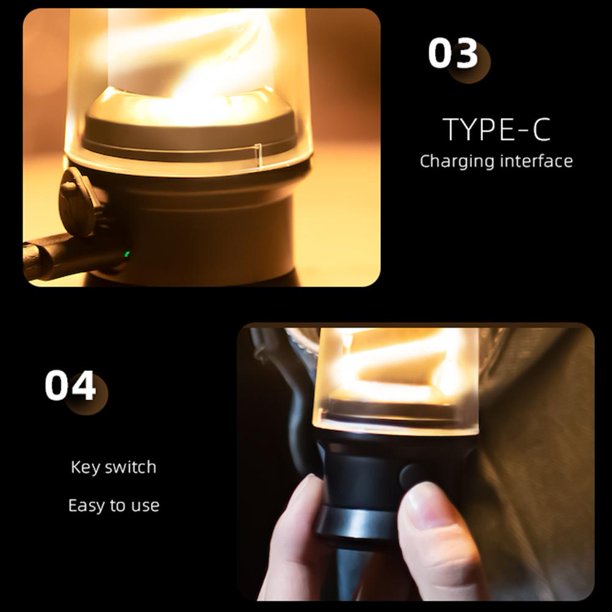Lámpara LED para acampar Tipo-C Iluminación exterior recargable para aventuras de emergencia Sywqhk Para Estrenar