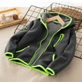 thumbnail image 3 of Efsteb Boy Full Zip Hoodie Jacket Fashion Lightweight Long Sleeve Open Front Sweatshirts with Pockets Hiking Sports Outfits (Dark Gray,5 Years), 3 of 4