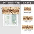 thumbnail image 6 of Rusitc Star Berries Curtains Valances for Home Decor Vintage Star on Country Farmhouse Thermal Insulated Room Darkening Curtain for Dinning Room 54 by 18 in, 1 Panel, 6 of 6