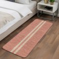 thumbnail image 2 of Runner Rug 1.64'x5.25', Pink Striped Non Slip Backing Floor Mats Soft Area Rugs, Absorbent Muddy Dirt Trapping Carpet for Entryway Hallway Kitchen Bedroom Farmhouse Vintage Abstract Vertical Lines, 2 of 3