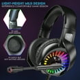 thumbnail image 5 of Cshidworld Gaming Headset with Microphone, Noise Cancelling Gaming Headphones Compatible with PS4 PS5 Xbox One PC Laptop, Over-Ear Headset with LED RGB Light, 7.1 Stereo Surround Sound, 5 of 7