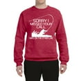 thumbnail image 2 of Missed Your Call Fishing Line Joke Fishing Unisex Crewneck Graphic Sweatshirt, Vintage Heather Red, Medium, 2 of 3