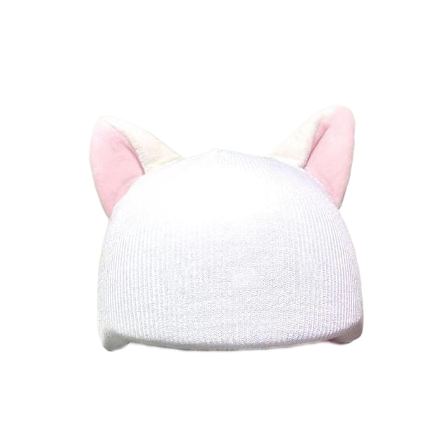 Funda para casco de esquí y nieve, elástica, universal, con orejas de animales de dibujos animados, para decoración de patineta y snowboard. Blanco