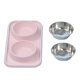 thumbnail image 1 of Comederos para perros Comedero para perros de acero inoxidable con base antideslizante para evitar derrames Comederos para mascotas para cachorros Perros pequeños y medianos Gatos y, 1 of 8