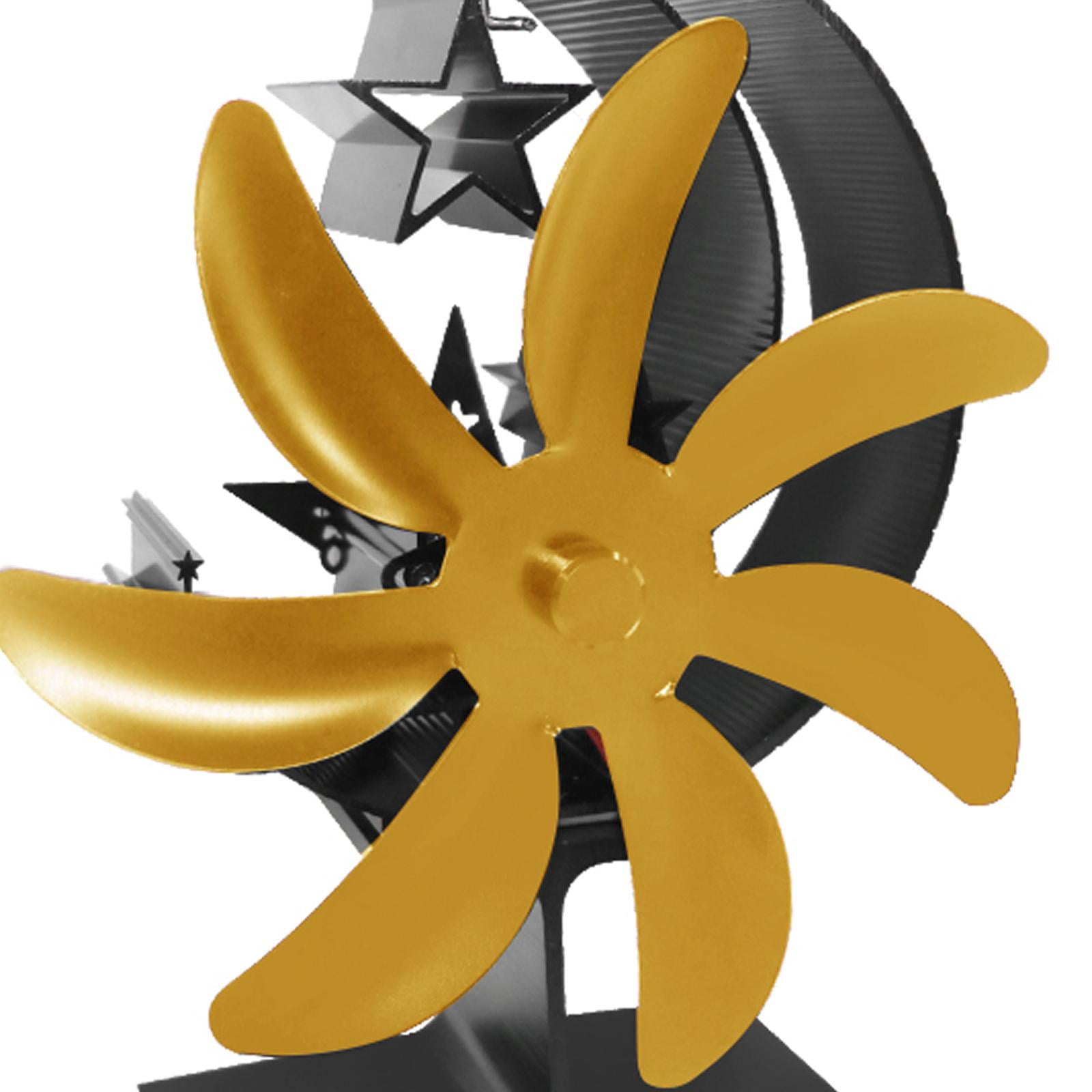 Buy 7 Vanes Heat Powered Wood Stoves Fan Less Consumption Non Electric