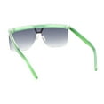 thumbnail image 4 of Flat Top Half Rim Euro Style Mafia Shield Plastic Oversize Sunglasses Green - Smoke, 4 of 4