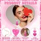 thumbnail image 3 of Pendientes FULLIVE en acrílico con forma de corazón rojo y rosa para San Valentín, 3 of 7