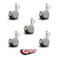thumbnail image 2 of 2 Inch MRI Safe Casters with Brakes – 7/16 Inch Grip Ring Stem – Set of 5 – SCC, 2 of 2