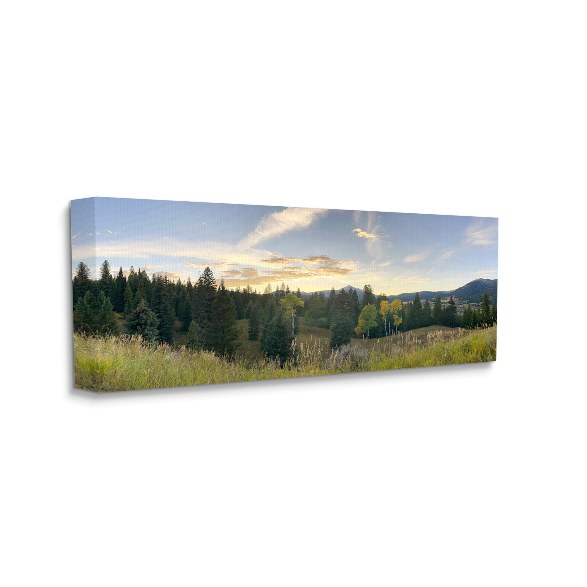 Stupell Panoramic Montana Nature Landscape Landscape Photography Gallery Wrapped Canvas Print Wall Art