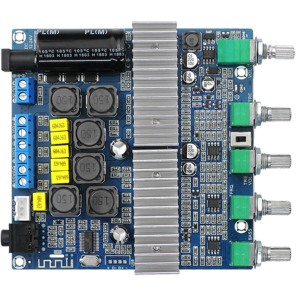 TPA3116D2 Bluetooth 4.2 Digital 2.1 Audio Amplifier Board DC 12-24V 100W&50W&50W 