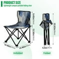 thumbnail image 3 of Outdoor Folding Chair 14.46x14.46x22.83 Inches, Camping Folding Chair Easy to Carry Ideal for Outdoor Picnics Camping Park Fishing Colorful Blue Flowers, 3 of 8