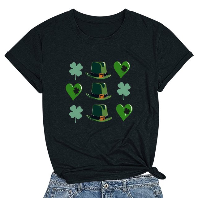 Kayannuo Hauts pour Femmes Liquidation Chemises pour Femmes Saint-Valentin T-shirt Imprimé Décontracté à Col Rond à Manches Courtes pour Femme