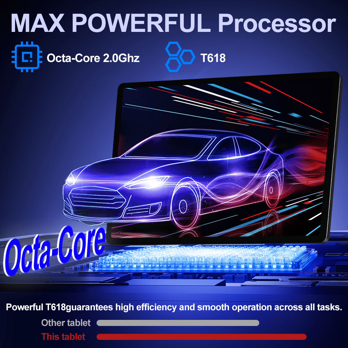 Latest 11-inch Android Tablet, 256GB ROM, HD Display, Octa-Core Processor, Dual Cameras, Stereo Speakers, 5GWIFI