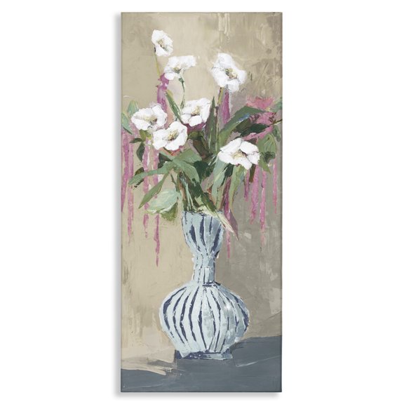 Stupell Industries Shabby Chic Elegance Unfolded Flowers Canvas Art, 10 x 24, by Susan Pepe