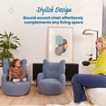 thumbnail image 5 of ECR4Kids Teddy Bear Sherpa Toddler Chair, 14in Seat Height, Furniture, Peacock Blue, 5 of 9