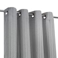 thumbnail image 2 of Safdie & Co. Wrinkle Free Curtain Jacquard Noemie 84"L in Silver, 2 of 2