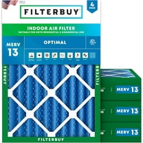 Filterbuy 19.25x23.25x4 MERV 13 Health Defense, Pleated HVAC AC Furnace Air Filters (4-Pack)