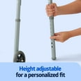 thumbnail image 5 of Medline Bariatric Folding Walker for Seniors, Heavy Duty, Lightweight, 5-In Wheels, 400 lb Weight Capacity, Steel, Silver, 5 of 7