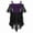 Dark Purple, variant on Girls Gothic Vampire Halloween , Black High Low Dress Kids Vampire Dress Up Outfit