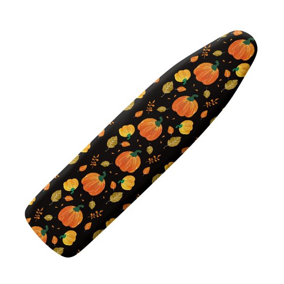 HELLHERO Ironing Board Cover 15x54 Inch with Pumpkin Leaf Pattern, Washable Polyester Replacement Protection Cover for Home