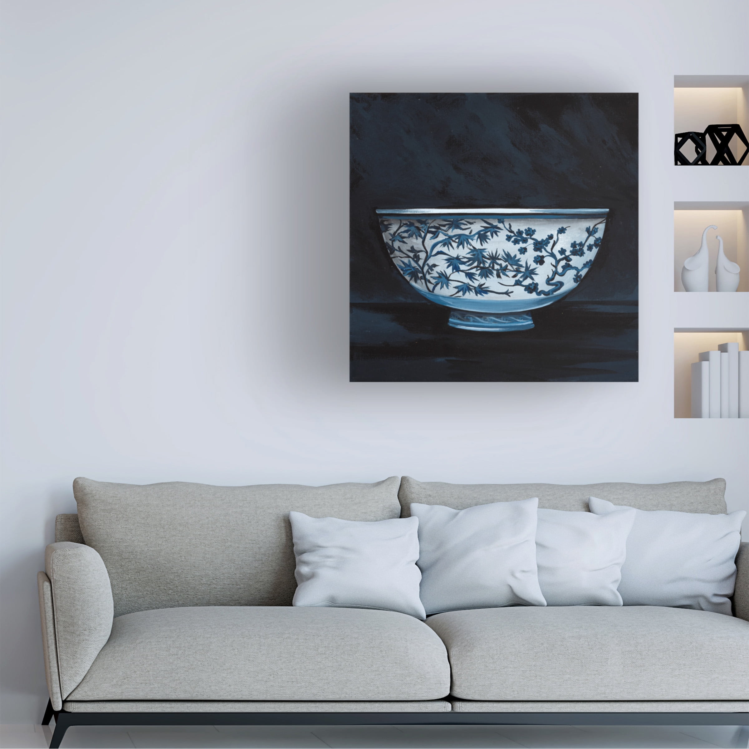 Debbi Wetzel 'Blue Willow Bowl' Canvas Art