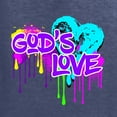 thumbnail image 2 of Wild Bobby, Graffiti Art God's Love, Inspirational/Christian, Unisex Crewneck Graphic Sweatshirt, Vintage Heather Navy, Small, 2 of 4