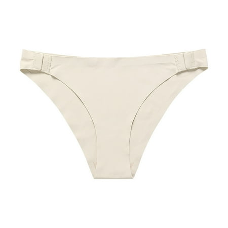 IROINNID Hipster Underwear For Women At Hip Summer Seamless Silk Quick-drying Stretch Briefs Solid Color Panties