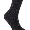 thumbnail image 2 of Lian LifeStyle Big Girl's 6 Pair's Exceptional High Crew Wool Socks Non Slip, Cozy and Cool HR1412 Size 6-9 (Black), 2 of 4