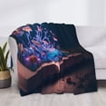 thumbnail image 3 of Uemuo Book Glowing Mushrooms Printed Throw Blanket for Couch, Fluffy Fuzzy Blankets for Bed, Sofa, Cozy Flannel Faux Fur Blanket-80"x60", 3 of 6