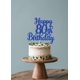 thumbnail image 5 of Topper para pastel Decoburst Feliz 80.º cumpleaños azul con brillo, 5 of 5