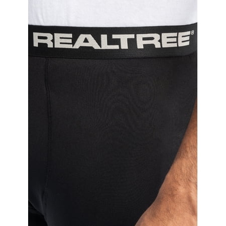 Realtree Men's Heavyweight Fleece Base Layer Thermal Pants, Black, M