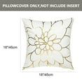 thumbnail image 3 of PiccoCasa Bronzing Cushion Cover Gold Printing Sofa Waist Decoration Throw Pillow Cover 18" x 18" 14#, 3 of 7
